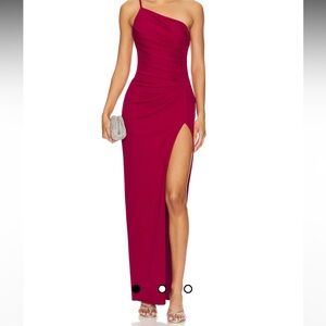 Katie May X Noel And Jean Avena Gown in Magenta